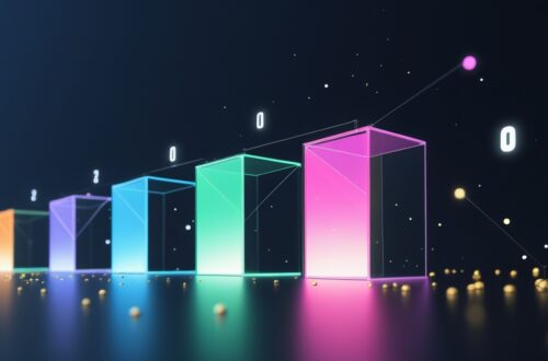 Abstract visualization of connected data structures in sequence