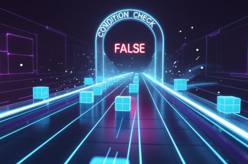 A glowing circular track of blue light endlessly loops back on itself, until it encounters a red barrier that breaks the circuit. The light fades to darkness—the loop has ended.